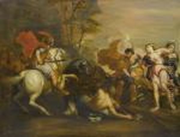 Wild Boar Hunt Oil Painting by Peter Paul Rubens