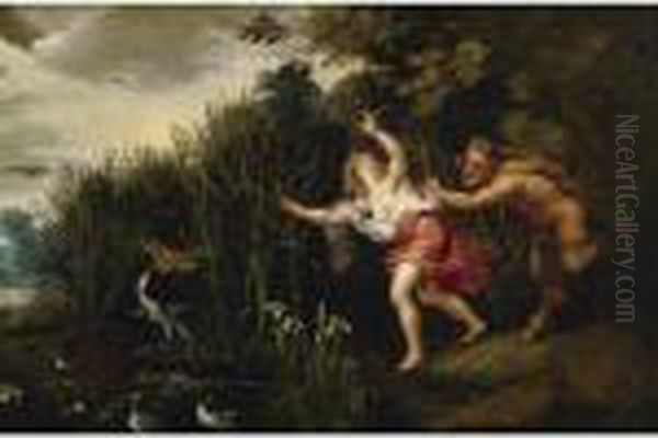 Landscape With Pan And Syrinx Oil Painting by Peter Paul Rubens