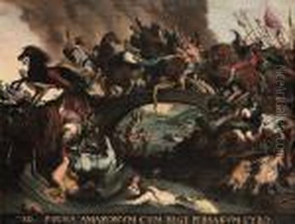 The Battle Of The Amazons With Cyrus The Great Of Persia Oil Painting by Peter Paul Rubens