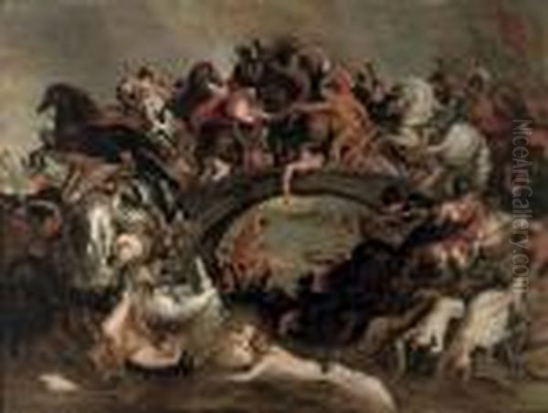 The Battle Of The Amazons Oil Painting by Peter Paul Rubens