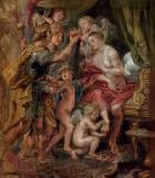 Alexander And Roxana Oil Painting by Peter Paul Rubens