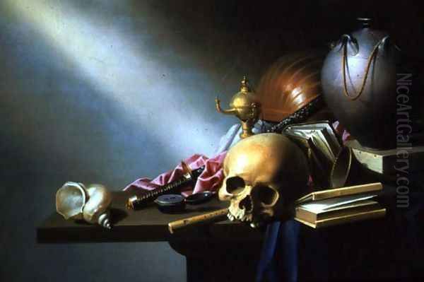 Still Life An Allegory of the Vanities of Human Life, c.1640 Oil Painting by Harmen van Steenwyck