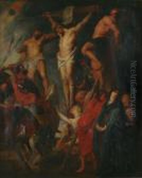 Struck By The Spear Oil Painting by Peter Paul Rubens