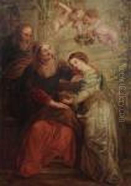 The Tuition Of Mary Oil Painting by Peter Paul Rubens