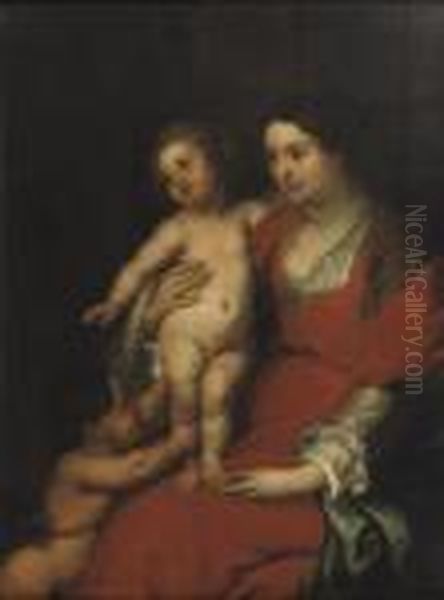 The Madonna And Child With The Infant Saint John The Baptist by Peter Paul Rubens