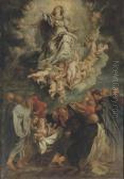 The Assumption Of The Virgin Oil Painting by Peter Paul Rubens