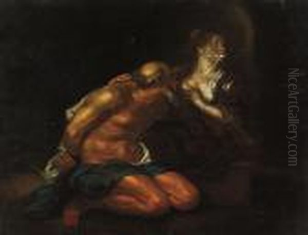 Simon And Pero, Or Roman Charity Oil Painting by Peter Paul Rubens