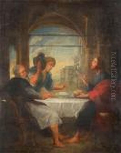 The Emmaus Meal Oil Painting by Peter Paul Rubens