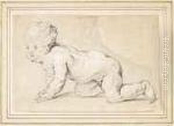 Studie Eines Krabbelnen Putto Oil Painting by Peter Paul Rubens