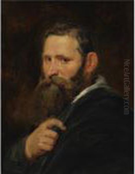 Head Of A Bearded Man Oil Painting by Peter Paul Rubens