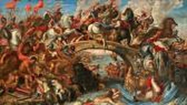 Hans Efterfoljd Amazonernas Kamp Oil Painting by Peter Paul Rubens