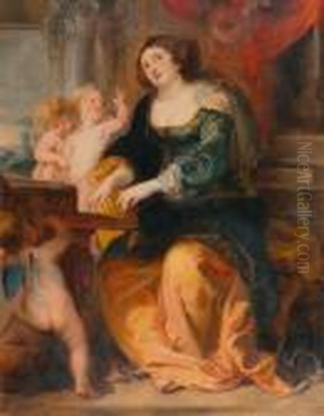 Die Heilige Cacilie. Oil Painting by Peter Paul Rubens