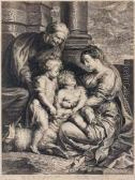 L'enfant Jesus, La Vierge, Saintjean-baptiste Et Sainte Anne Oil Painting by Peter Paul Rubens