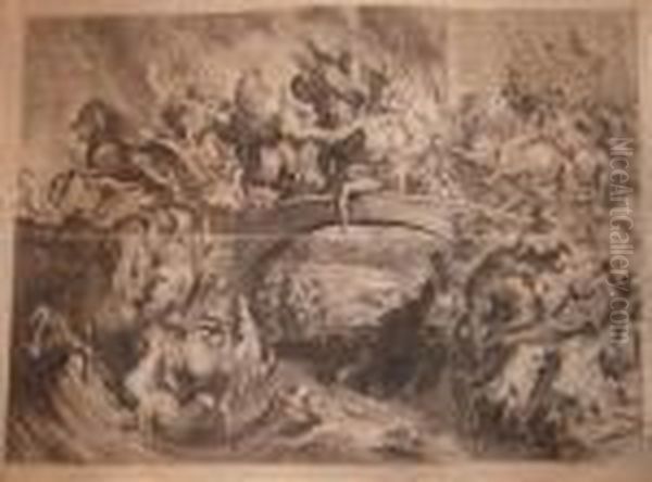 Scene De Bataille Oil Painting by Peter Paul Rubens