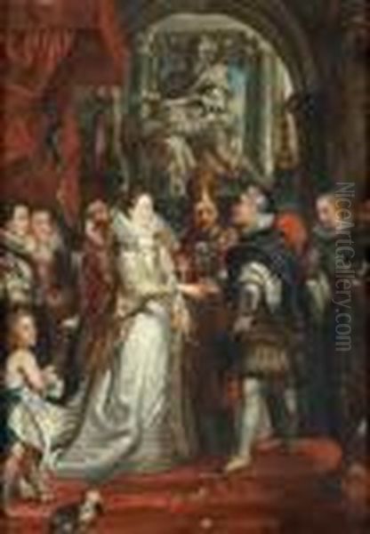 Marriage Of Marie De Medici Oil Painting by Peter Paul Rubens