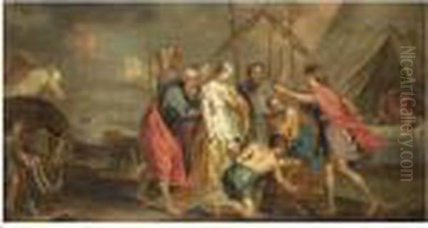 The Return Of Briseis To Achilles Oil Painting by Peter Paul Rubens