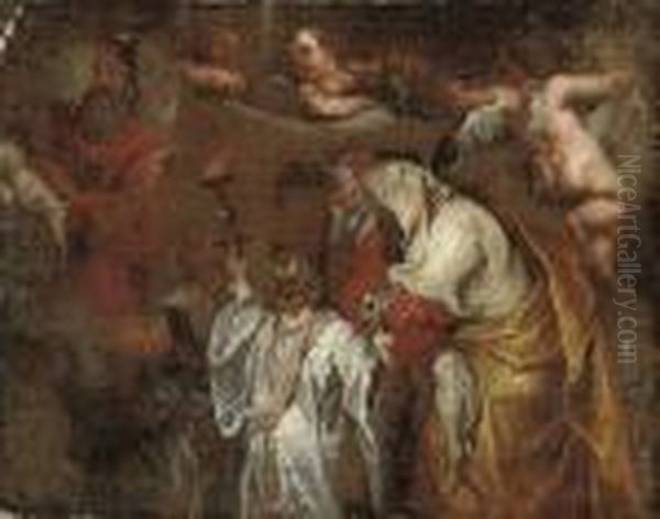 A Sacrifice Oil Painting by Peter Paul Rubens