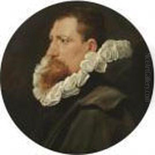 Portrait Of A Man, Bust Length, In Profile Oil Painting by Peter Paul Rubens