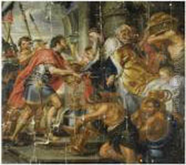 The Meeting Of Abraham And Melchizedek Oil Painting by Peter Paul Rubens