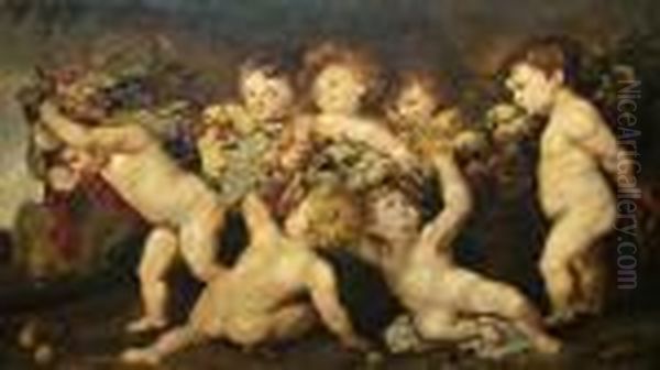 The Garland Of Fruit Oil Painting by Peter Paul Rubens