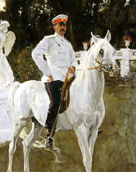 Portrait of Prince Felix Yussupov (1887-1967) 1903 Oil Painting by Valentin Aleksandrovich Serov