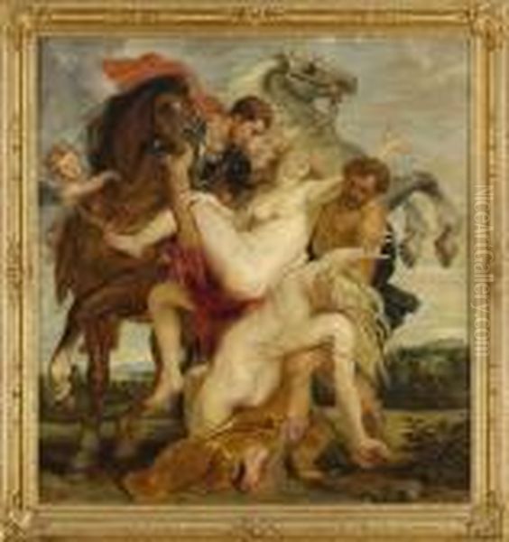 Raub Der Tochter Des Leukippos. Oil Painting by Peter Paul Rubens