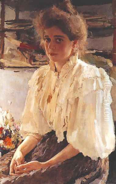 Madame Lvov Oil Painting by Valentin Aleksandrovich Serov