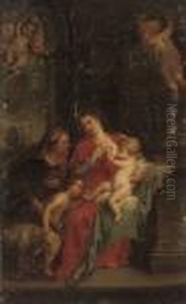 The Virgin And Child With St. Elizabeth And St. John The Baptist Oil Painting by Peter Paul Rubens