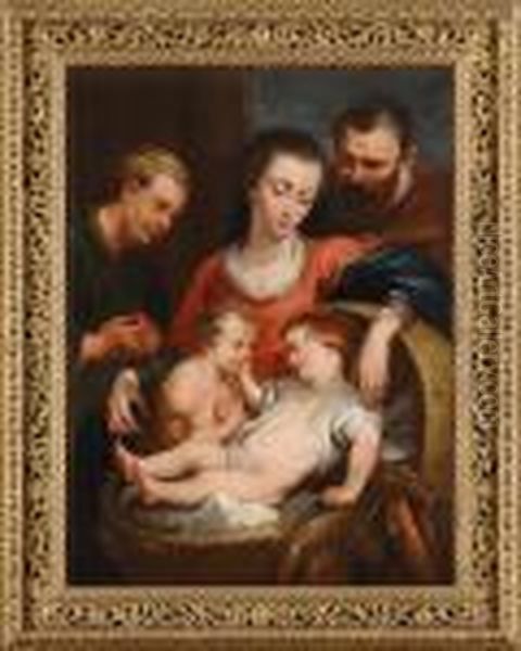 Heilige Familie Mit Johannesknabe. Oil Painting by Peter Paul Rubens