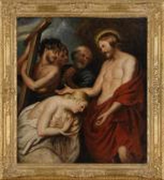 Jesus Und Magdalena. Oil Painting by Peter Paul Rubens