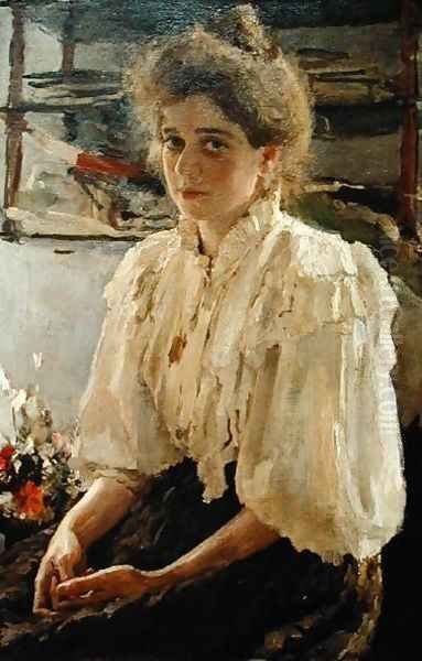 Portrait of Madame Lwoff, 1895 Oil Painting by Valentin Aleksandrovich Serov