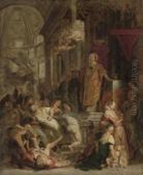 The Miracle Of Saint Ignatius Loyola Oil Painting by Peter Paul Rubens