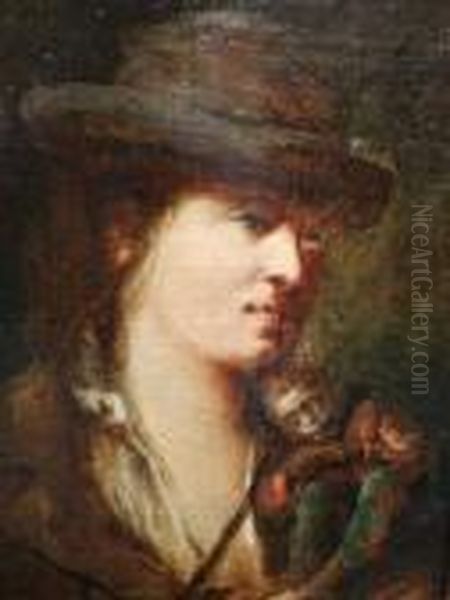 Femme En Chapeau Au Singe Oil Painting by Peter Paul Rubens