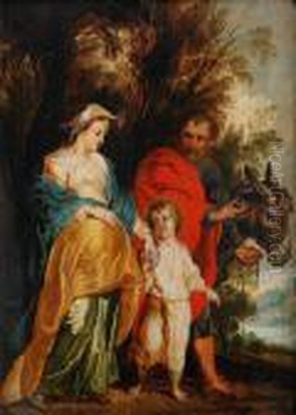 Flykten Till Egypten Oil Painting by Peter Paul Rubens