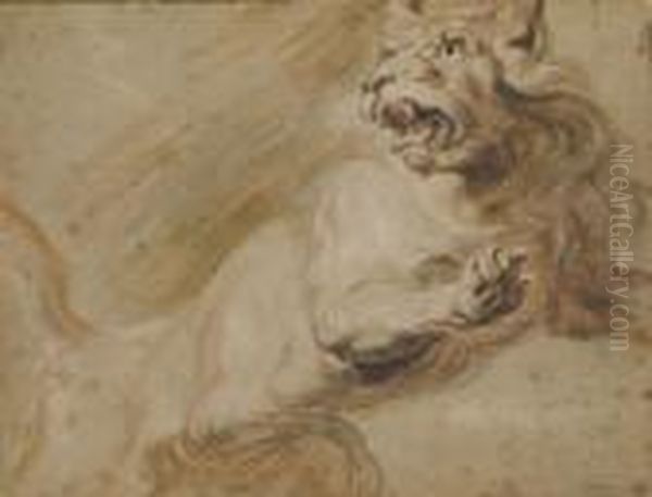 Lion Rugissant Oil Painting by Peter Paul Rubens