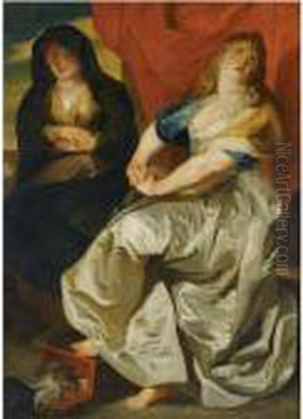 The Magdalene Repenting Of Her Wordly Vanities Oil Painting by Peter Paul Rubens