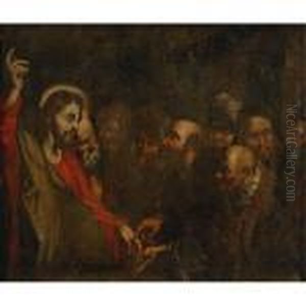 Christ And The Money Changers Oil Painting by Peter Paul Rubens