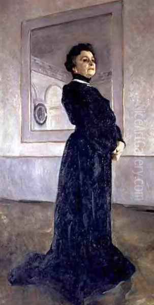 Portrait of Maria Nikolayevna Yermolova (1853-1928), 1905 Oil Painting by Valentin Aleksandrovich Serov