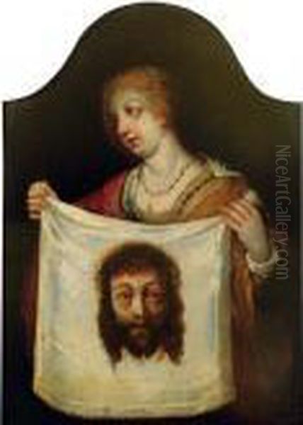 Saint Veronica Holding The Veil With The Image Of Christ Oil Painting by Peter Paul Rubens