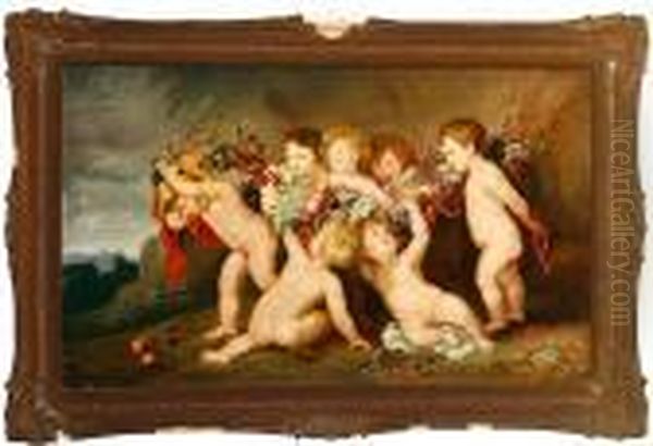 The Fruit Wreath Oil Painting by Peter Paul Rubens