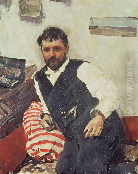 Portrait of Konstantin Korovin (1861-1939), 1891 Oil Painting by Valentin Aleksandrovich Serov