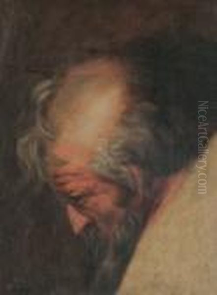 The Head Of A Bearded Man In Profile Oil Painting by Peter Paul Rubens