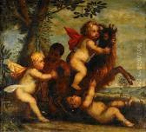 Lekande Putti Oil Painting by Peter Paul Rubens