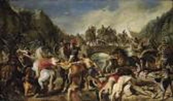 The Battle Of The Amazons Oil Painting by Peter Paul Rubens