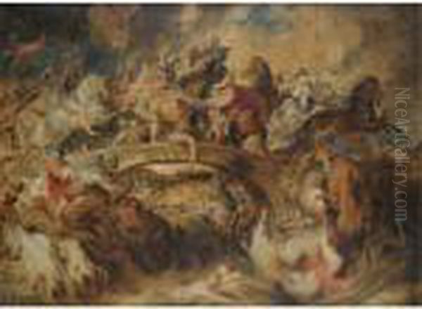 The Battle Of The Amazons Oil Painting by Peter Paul Rubens