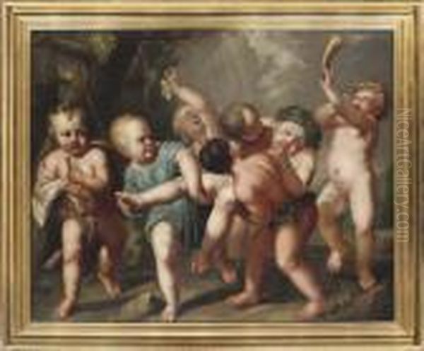 An Infant Bacchanal Oil Painting by Peter Paul Rubens