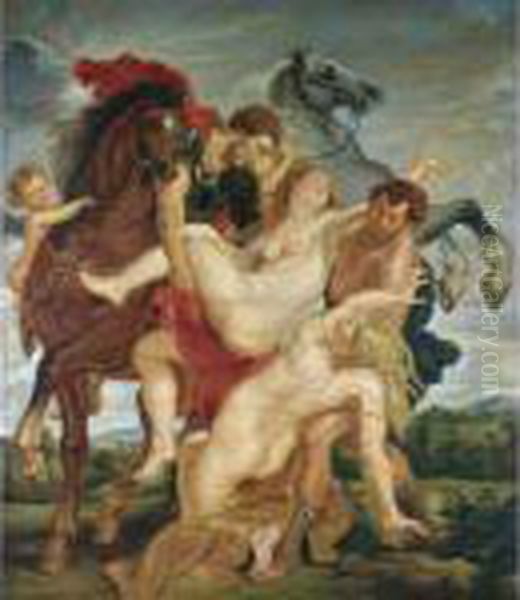 The Rape Of Of The Sabine Women Oil Painting by Peter Paul Rubens