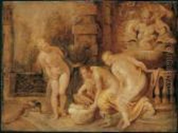 Die Auffindung Des Kleinen Erichthonios Durch Oil Painting by Peter Paul Rubens