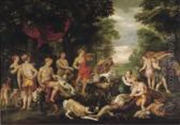 The Hunting Party Of The Goddess Diana Oil Painting by Peter Paul Rubens