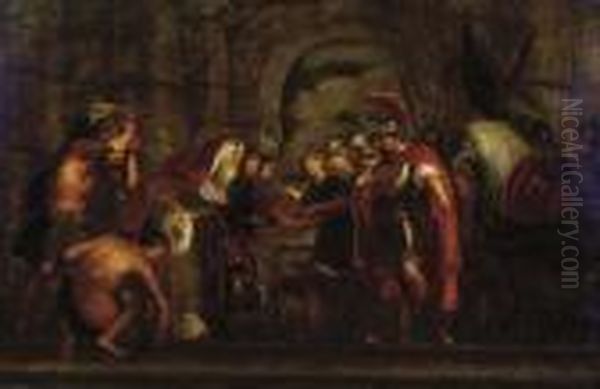 The Meeting Of Abraham And Melchisedeck Oil Painting by Peter Paul Rubens